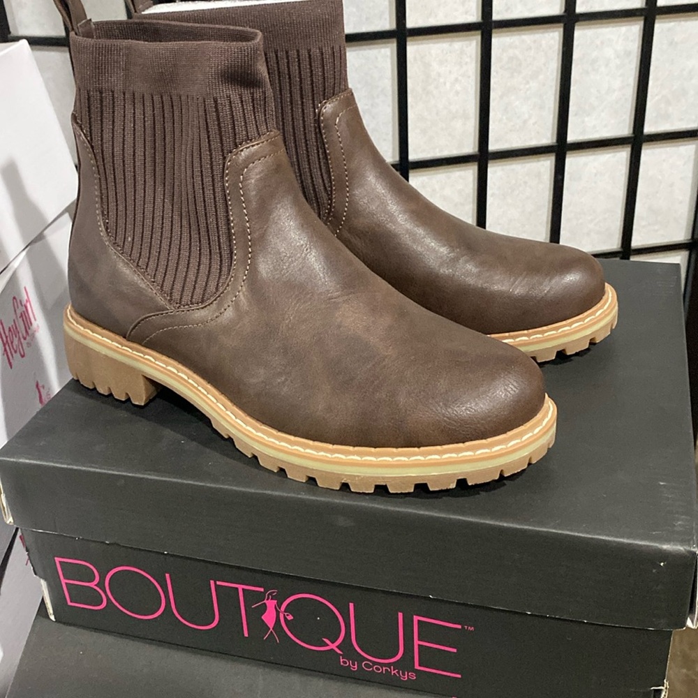 Corkys Brown Ankle Boots